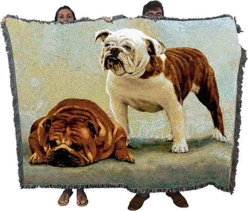 Pure Country Weavers Manta con texto en inglés "I Said I was Sorry Bulldog por Bob Christie", regalo para los amantes de los perros, manta de tapiz