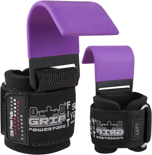 Miniatura 14 de Ganchos de acero para levantamiento de pesas de alta resistencia, juego de 2 guantes de entrenamiento acolchados de alta calidad Plano Negro 2