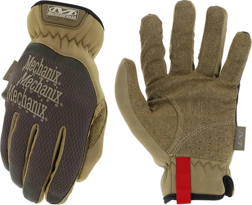 Mechanix Wear: FastFit Work Glove with Elastic Cuff for Secure Fit, Performance Gloves for Multi-purpose Use Marrón
