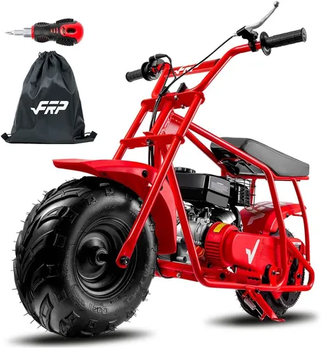 Miniatura 7 de FRP Mini Dirt Bike GMB100 Basic, nueva mini bicicleta de gasolina de 99 CC de 4 tiempos, 3 HP, todoterreno para adolescentes/adultos, sendero