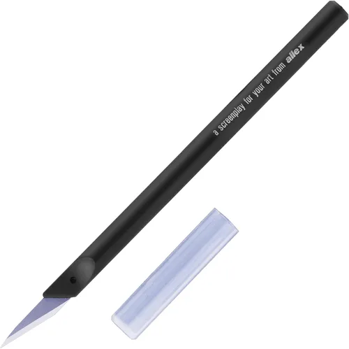 Miniatura 9 de ALLEX Cuchillo japonés Exacto para manualidades con tapa [hoja de precisión de 0.3 pulgadas], cuchillo de pasatiempo para manualidades, arte, kit
