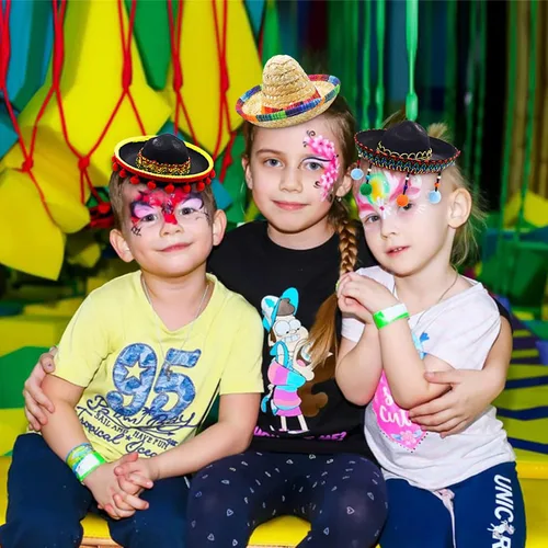 Miniatura 2 de 3 sombreros mexicanos, sombreros de fiesta de Cinco de Mayo, sombrero de tela para fiestas, diademas de paja para niños, mascotas, adultos, fiesta