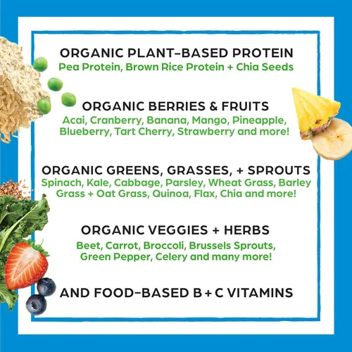 Miniatura 5 de Orgain Proteína orgánica vegana y orgánica + superalimentos en polvo, sabores de vainilla, proteína a base de plantas, sin gluten