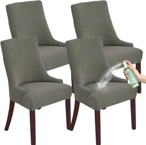 Miniatura 27 de Wingback - Funda impermeable para silla, funda de jacquard elástica (beige, 1 unidad) Instant room refresh with easy cleanup, dependable mess