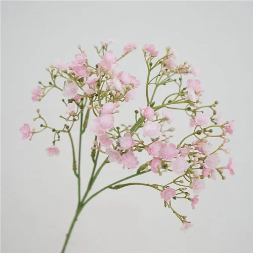 vctops 3 piezas de flores artificiales de aliento de bebé, ramos de flores falsas de gypsophila al tacto real para arreglos de boda, decoración de