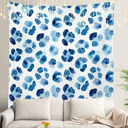 Miniatura 62 de Shrahala Tapiz japonés para colgar en la pared, moderno patrón abstracto de hojas, tapiz grande para dormitorio y sala de estar