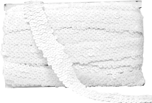 Miniatura 52 de Mandala Crafts Cinta elástica de lentejuelas – 1.5 pulgadas, ribete elástico de lentejuelas amarillas para coser diadema de vestido, 10 yardas