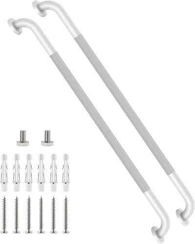 Miniatura 21 de Barra de agarre antideslizante para ducha de 24 pulgadas, acabado blanco frotado con aceite, diámetro de 1.25", Barra de agarre para baño Munzong