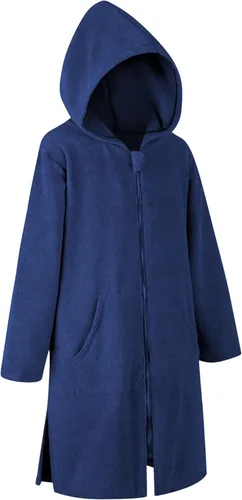 Miniatura 12 de MissShorthair Bata de toalla con capucha para niños, cubierta de playa con cremallera, bata cambiadora de natación para niños, poncho de baño