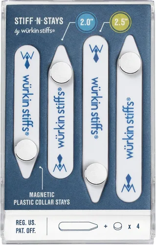 Würkin Stiffs Varillas Magnéticas de Plástico para Cuello Como se Vio en Shark Tank | Insertos de Cuello Stiff-N-Stays