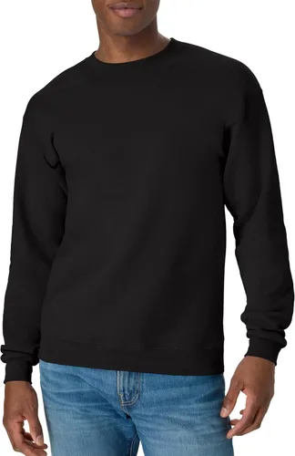 Hanes EcoSmart - Sudadera de forro polar con cuello redondo para hombre, disponible en tallas grandes y altas, paquete de 1 o 2 unidades