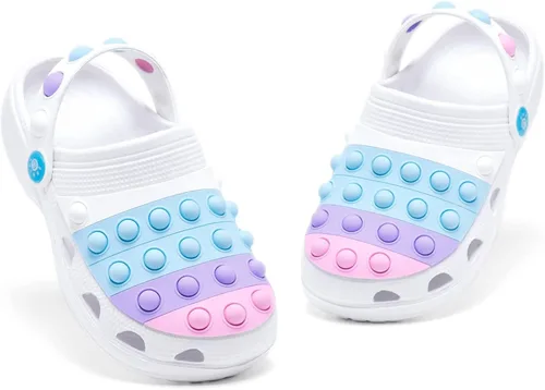 Miniatura 6 de Engtoy Zuecos para niños y niñas, zapatos de jardín sin cordones, sandalias divertidas y ligeras para la playa