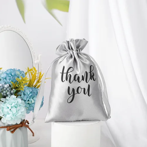 Miniatura 3 de Sieral 50 bolsas de regalo de satén con cordón para joyas, bolsas de dulces para el día del padre, boda, baby shower, despedida de soltera, fiesta