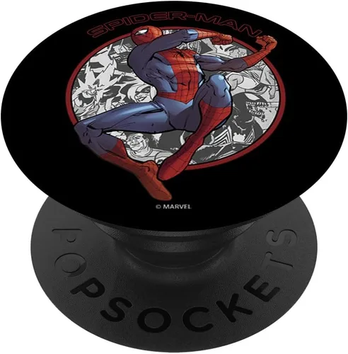 Miniatura 6 de Marvel Spiderman Fights All The Bad Guys PopSockets MagSafe PopGrip para iPhone