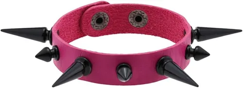 Miniatura 6 de Punk Rock Black Spike Pulseras Rivet Pulsera de cuero PU para mujeres y hombres