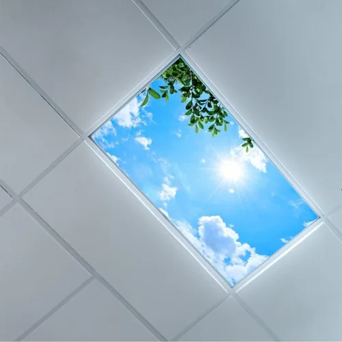 Filtros decorativos de luz fluorescente para techo, hojas de árbol, cielo, nubes, para aula, oficina, hospitales, hogar, techo, decoración, 2 x 4