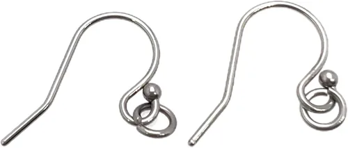Limerencia Ganchos franceses de titanio sin níquel, kit para hacer aretes incluye 10 ganchos franceses para aretes, alambre para aretes y 20 cierres