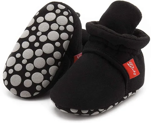 Bellocasa Botines de vellón acogedores para bebés y niñas, antideslizantes y suaves, para el primer caminante, para recién nacidos, cuna o