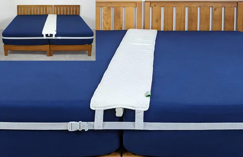 Miniatura 10 de Insieme 12 x 77 pulgadas Puente de cama Twin a King - Relleno de huecos para cama dividida King - Tela hipoalergénica - Blanco, delgado y sin