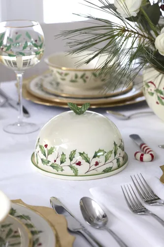 Miniatura 6 de Lenox 898272 Plato Cubierto Navideño, Pequeño, Navidad, Vajilla Festiva para Servir