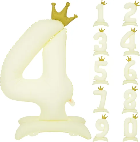 Miniatura 14 de Globos de aluminio grandes con corona negra número 0 para niños y niñas, cumpleaños, boda, aniversario, fiesta, baby shower, suministros 0