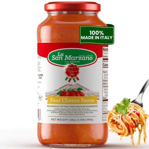 Miniatura 17 de La San Marzano Salsa Marinara, 24 onzas, salsa para pasta hecha en Italia, tomate multiusos de calidad premium, todo natural, dieta mediterránea