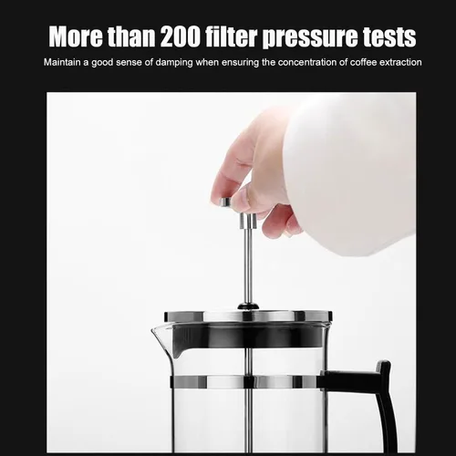 Miniatura 6 de TITA-DONG Cafetera de prensa francesa de 11.8 fl oz, prensa francesa de vidrio de borosilicato con filtro, filtro de doble capa, cafetera francesa