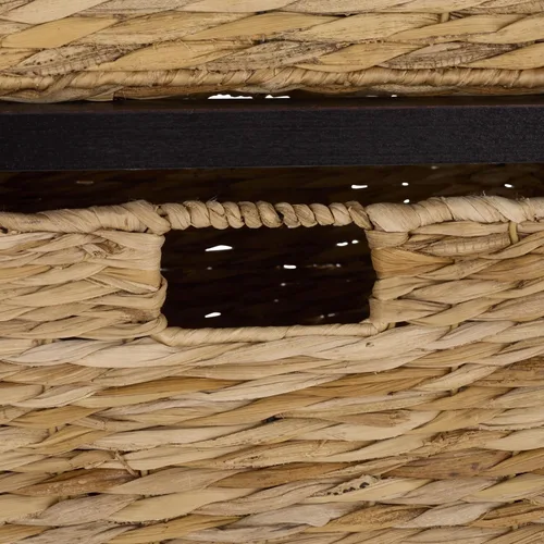 Miniatura 5 de SAFAVIEH Muebles Vedette - Torre de almacenamiento de 5 cestas - Negro envejecido - Madera maciza - Diseño de torre de cesta costera - Ideal