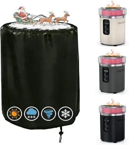 Miniatura 21 de Cubierta rectangular para fogata, impermeable, para mesa de fuego de gas propano al aire libre, 28 pulgadas de largo x 28 pulgadas de ancho x 24