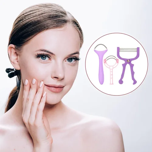 Miniatura 8 de 3 Pcs Facial Hair Remover Set Manual Spring Epilator for Women Face Upper Lip Chin Hair Removal for Sensitive Skin Random