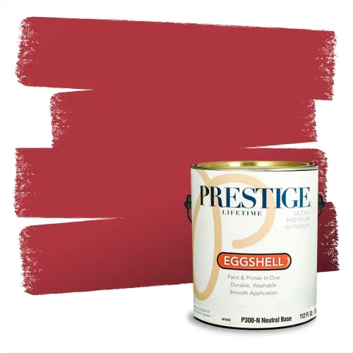 Miniatura 116 de Prestige Paints Pintura exterior e imprimación en uno, 1 galón, plano, coincidencia comparable de Valspar* Amber Rose*