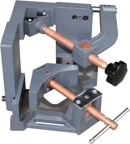 Miniatura 2 de KAKA INDUSTRIAL Abrazadera de ángulo de 3 ejes, abrazadera de soldadura de hierro fundido resistente, apertura de mandíbula de 3.9 pulgadas