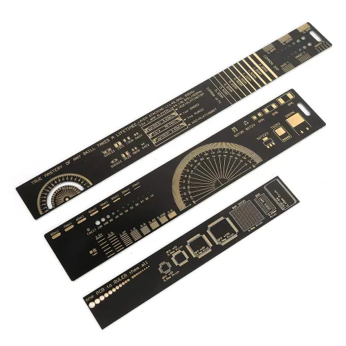 Miniatura 7 de Regla multifuncional, 3 tipos de conjunto 15/20/9.8 in 6.3/7.87/10.23 pulgadas regla de PCB de ingenieros electrónicos regla multifuncional regla