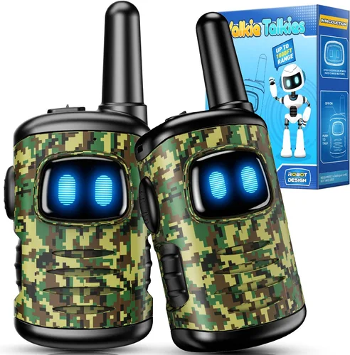 Juguetes para niños de 3 a 8 años: comedyfun Mini Robots Walkies Talkies Paquete de 2 regalos de Navidad y cumpleaños para niños de 3, 4, 5, 6, 7, 8