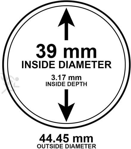 Miniatura 3 de 25 cápsulas Air-Tite H39 (1.535 in) de ajuste directo para monedas de 1 oz de plata y cobre