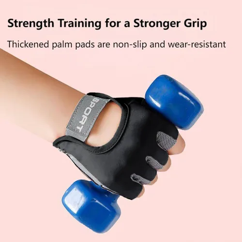 Miniatura 4 de Guantes de entrenamiento para gimnasio Guantes de levantamiento de pesas Guantes de ciclismo de dedo corto Guantes deportivos para hombres y mujeres