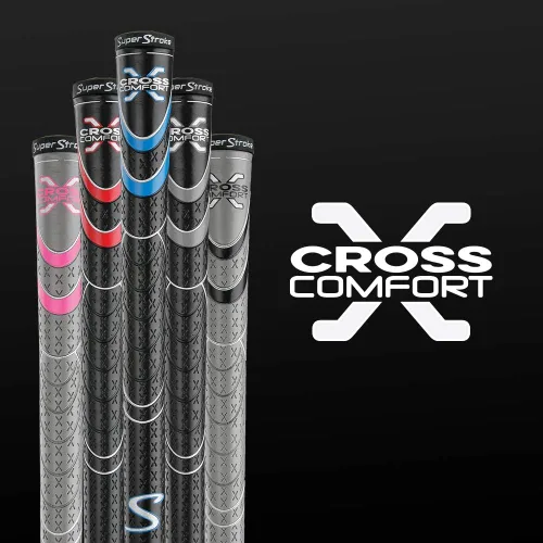 Miniatura 3 de SuperStroke Cross Comfort - Agarre para palos de golf, poliuretano suave y pegajoso que aumenta la tracción con superficie estilo X y antideslizante