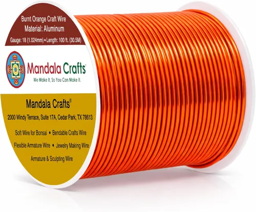 Miniatura 270 de Mandala Crafts - Alambre de aluminio anodizado de 8 calibre para hacer joyas - 9.75 m de alambre flexible negro colorido - Flexible para bonsái