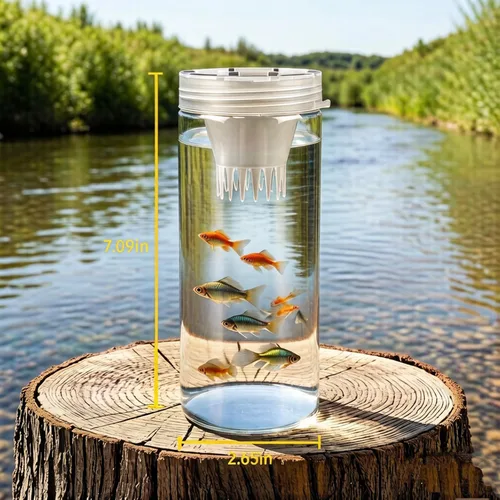 Miniatura 4 de Trampa para pececillos para exteriores y acuarios: botella pequeña de plástico transparente para peces, ideal para actividades al aire libre entre
