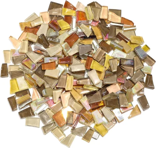 Miniatura 11 de Azulejos de mosaico de vidrio de mosaico irregular mixto morado, 10.58 oz de mosaico DIY conjunto de mosaico para adultos, suministros de Púrpura