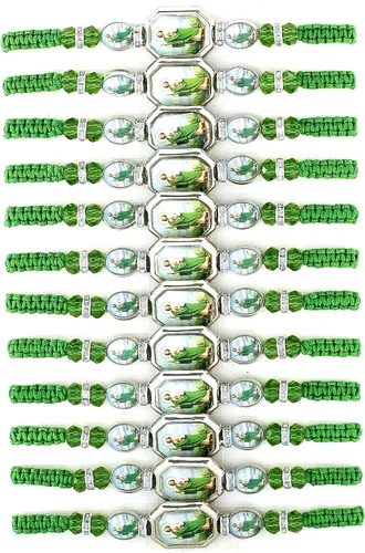 612 pulseras de la Virgen María San Benito San Juda rosario hechas a mano nudo rojo pulsera de la suerte para hombres o mujeres como regalo y se