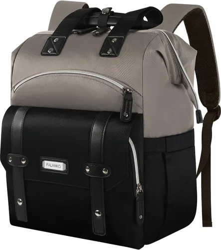 Miniatura 8 de Mochila para portátil para mujer, para trabajo de doctoras, profesoras, enfermeras, de 15.6 pulgadas, mochila universitaria de apertura amplia