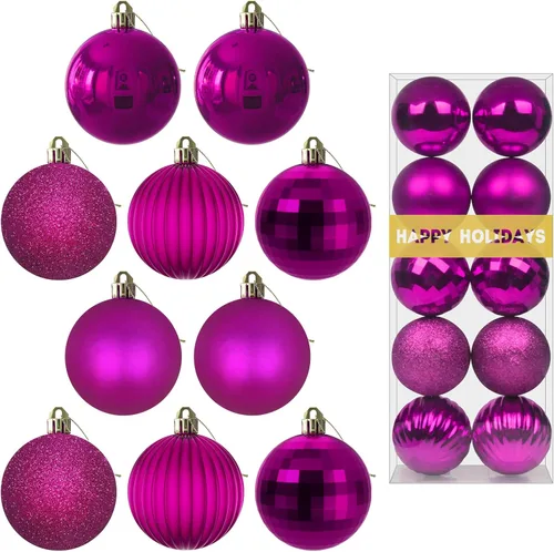 Miniatura 142 de Bolas de Navidad Grandes de 3.2" en Azul Bebé - Adornos para Árbol de Navidad, Bolas Colgantes Inastillables para Cumpleaños, Halloween, Boda