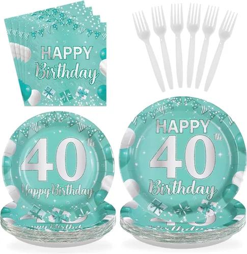 Miniatura 17 de 96 piezas de decoraciones de fiesta de cumpleaños de cristal, con gemas moradas, platos y servilletas de diamante, juegos de vajilla de geología