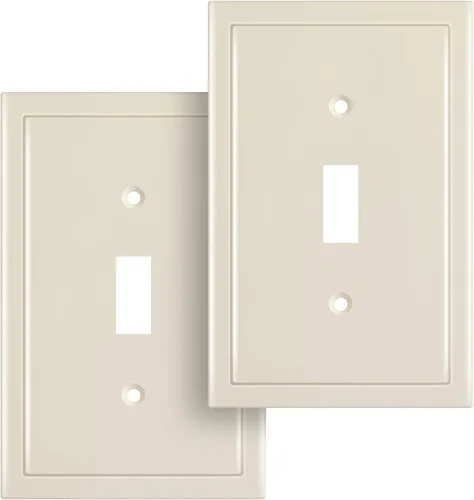 Miniatura 23 de Henne Bery Placa decorativa de pared con borde moderno, tapa de tomacorriente para cubrir enchufe, aleación de zinc maciza duradera