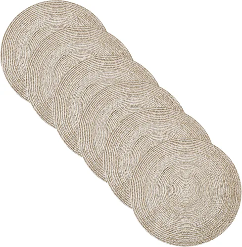 Miniatura 7 de Sweet Home Collection Trends - Mantel individual (100% algodón), Paquete de 4, Eggshell