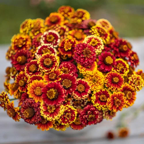 Miniatura 35 de Eden Brothers - Semillas de zinnia, cactus con flores, sin OMG, plantar en primavera, paquete, flores de bajo mantenimiento, zonas 3, 4, 5, 6, 7, 8