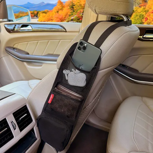Miniatura 7 de Organizador Lateral para Asiento de Coche, Bolsa Colgante de Almacenamiento para Asiento de Auto, para Teléfonos, Bebidas, Soporte para Cosas