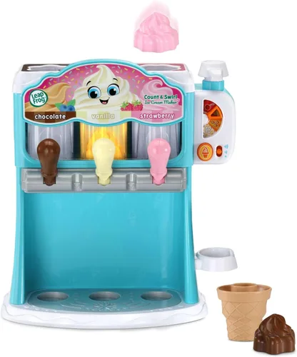 Miniatura 4 de LeapFrog Count and Swirl - Juego para hacer helados para niños a partir de 2 años, color azul