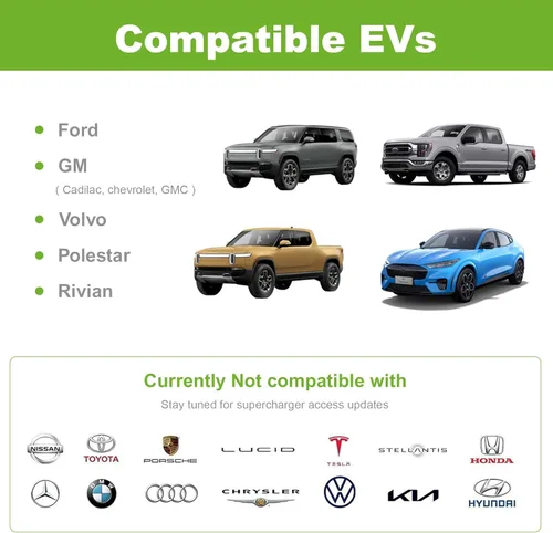 Miniatura 4 de Adaptador de carga NACS a CCS1 EV – Carga rápida de 500A/1000 V CC para Tesla, Rivian, Ford, GM – Convertidor NACS a CCS1 para supercargador Tesla